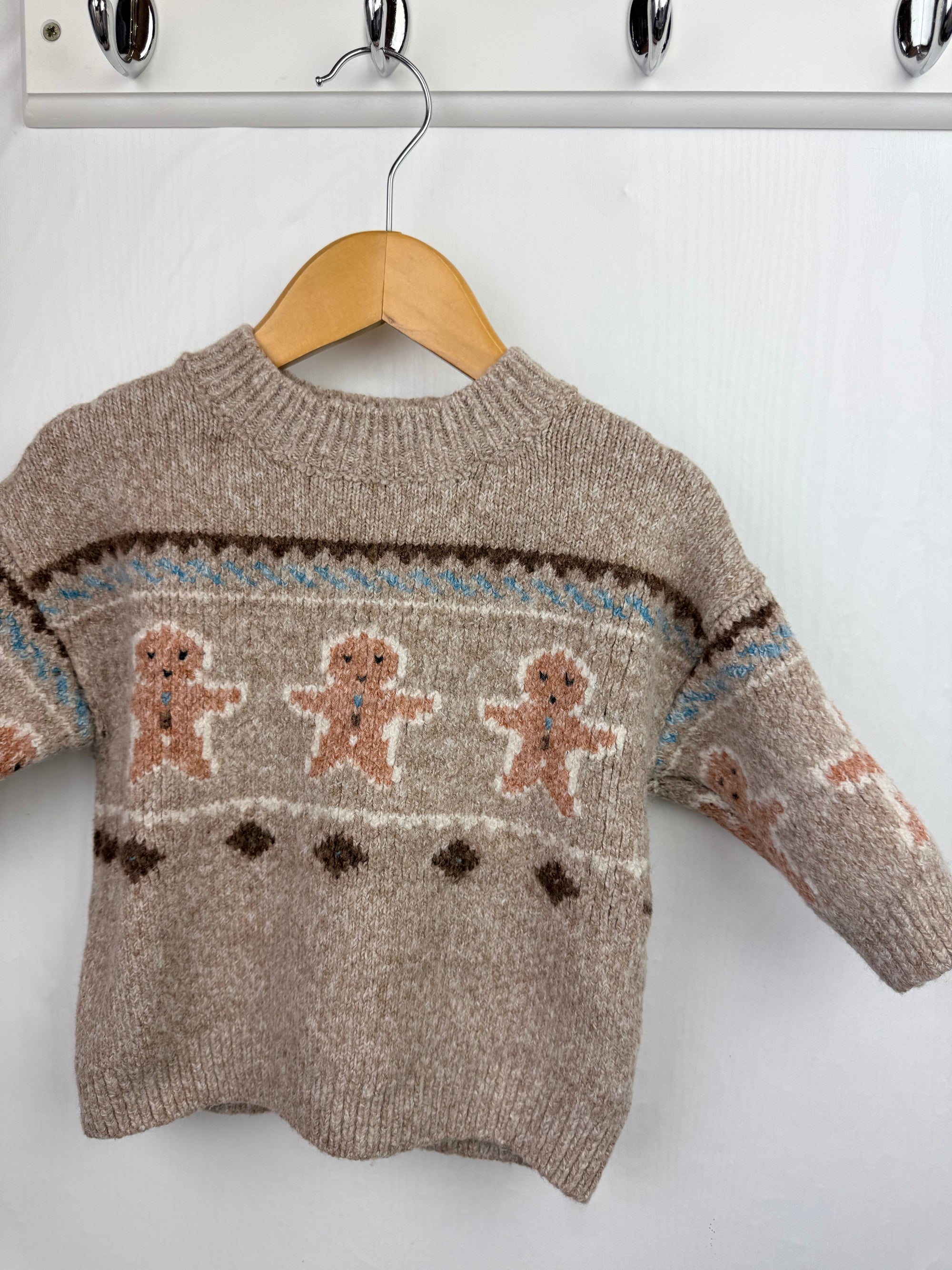 Next Gingerbread Knit Jumper - Boys 6 - 9 Months - Little Ones Preloved. Second Hand Children's & Preloved Baby, Kids, Girls & Boys Clothes. UK online