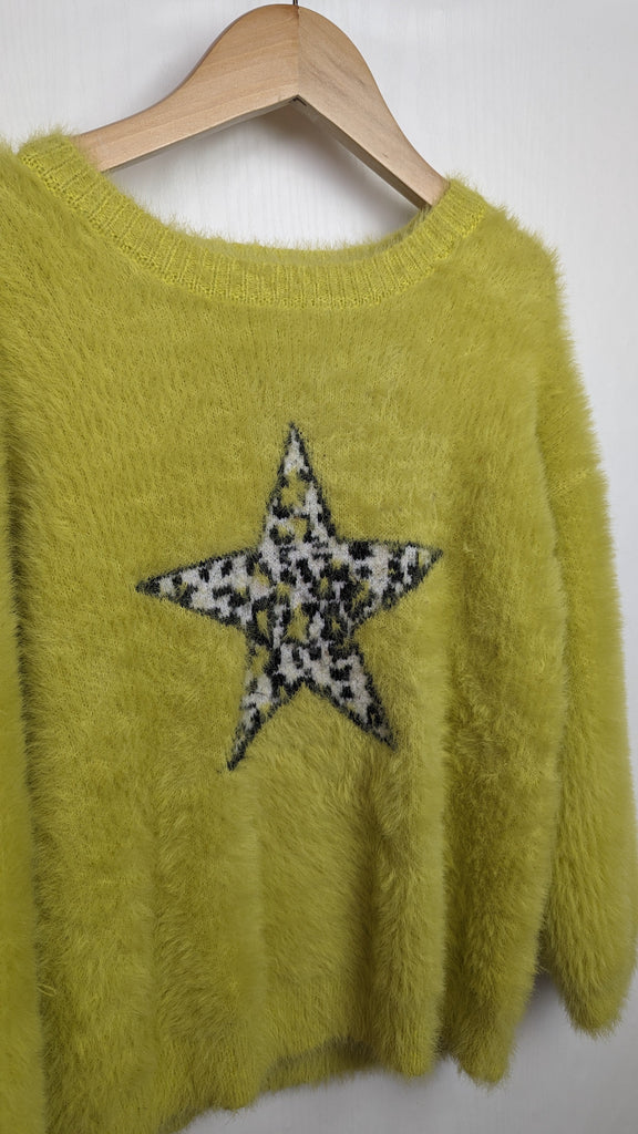 Next Green Fluffy Star Jumper - Girls 7 Years Next Used, Preloved, Preworn & Second Hand Baby, Kids & Children's Clothing UK Online. Cheap affordable. Brands including Next, Joules, Nutmeg Morrisons, TU, F&F, H&M.