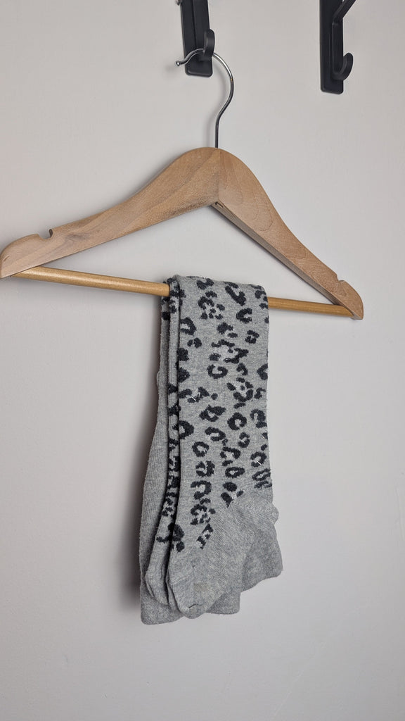 Next Grey Animal Print Tights - Girls 18-24 Months Little Ones Preloved Used, Preloved, Preworn Baby, Girls & Boys Clothes. Kids & Children's second hand Clothing UK Online. Cheap affordable. Brands including Next, Joules, Nutmeg Morrisons, TU, F&F, H&M.