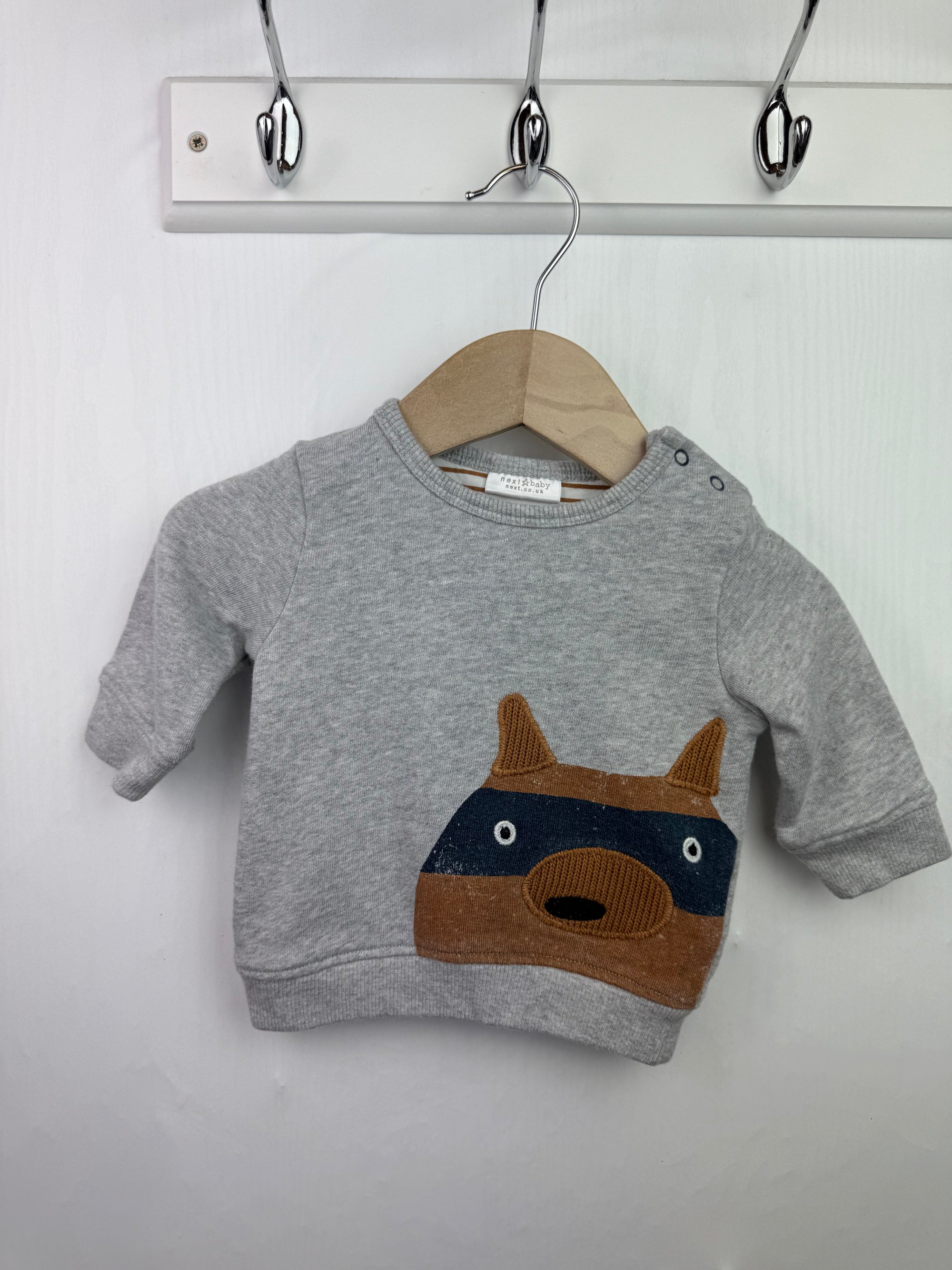 Next Grey Bear Jumper - Boys 0 - 1 Months - Little Ones Preloved. Second Hand Children's & Preloved Baby, Kids, Girls & Boys Clothes. UK online