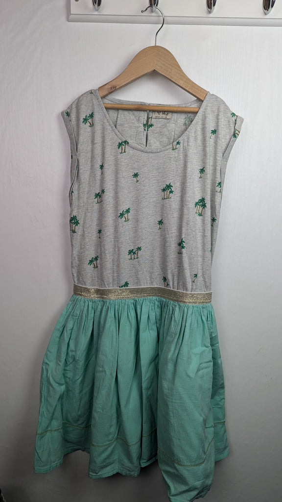 Next Grey & Green Palm Tree Dress - Girls 13 Years Little Ones Preloved Used, Preloved, Preworn & Second Hand Baby, Kids & Children's Clothing UK Online. Cheap affordable. Brands including Next, Joules, Nutmeg Morrisons, TU, F&F, H&M.