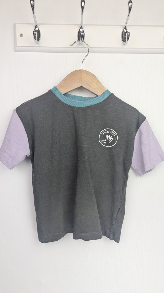 Next Grey & Lilac High Five Top - Boys 18-24 Months Next Used, Preloved, Preworn & Second Hand Baby, Kids & Children's Clothing UK Online. Cheap affordable. Brands including Next, Joules, Nutmeg Morrisons, TU, F&F, H&M.