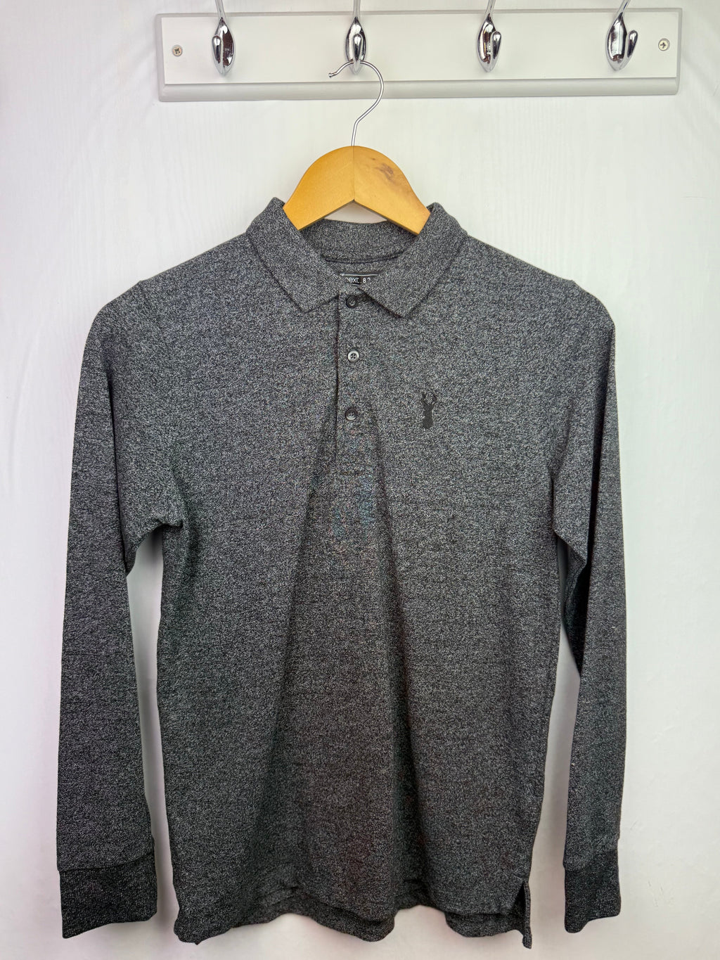 Next Grey Long Sleeve Polo Shirt - Boys 12 Years - Little Ones Preloved. Second Hand Children's & Preloved Baby, Kids, Girls & Boys Clothes. UK online