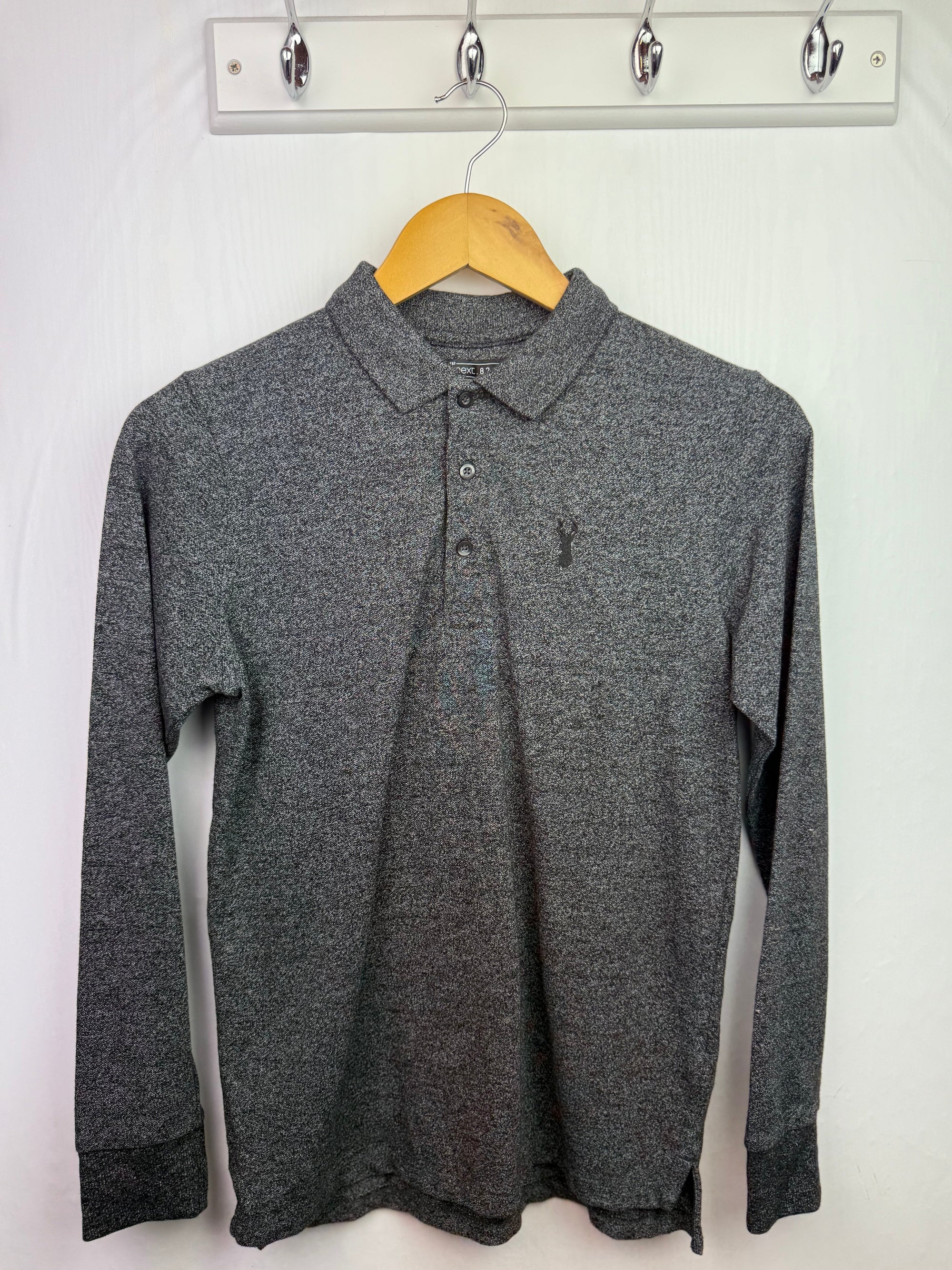 Next Grey Long Sleeve Polo Shirt - Boys 12 Years - Little Ones Preloved. Second Hand Children's & Preloved Baby, Kids, Girls & Boys Clothes. UK online