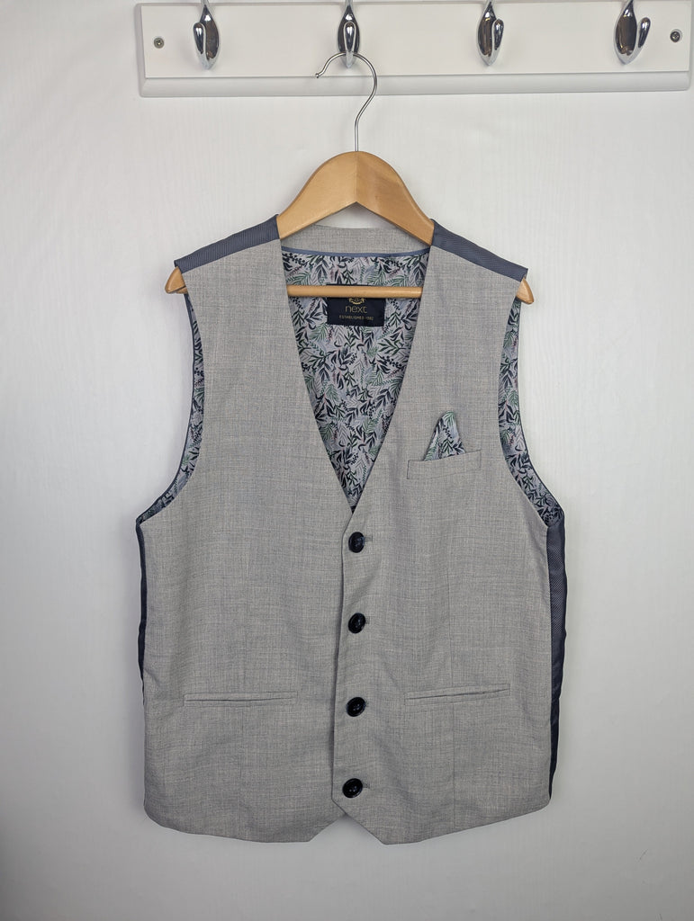 Next Grey Occasion Waistcoat - Boys 12 Years Little Ones Preloved Used, Preloved, Preworn Baby, Girls & Boys Clothes. Kids & Children's second hand Clothing UK Online. Cheap affordable. Brands including Next, Joules, Nutmeg Morrisons, TU, F&F, H&M.