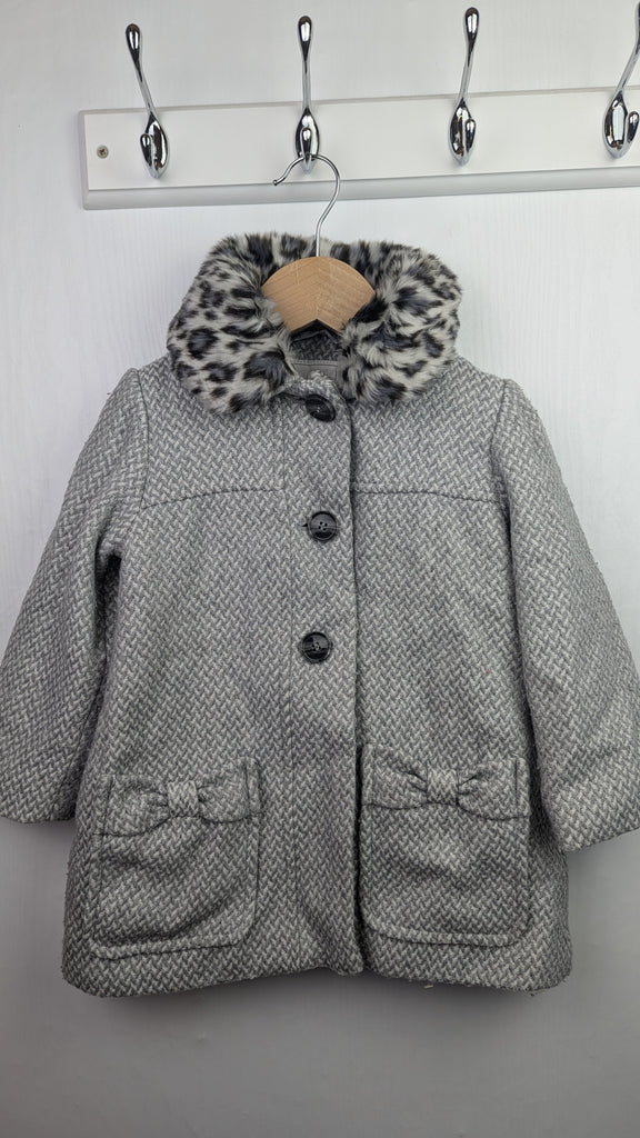 Next Grey Tweed Coat - Girls 2-3 Years Little Ones Preloved Used, Preloved, Preworn & Second Hand Baby, Kids & Children's Clothing UK Online. Cheap affordable. Brands including Next, Joules, Nutmeg Morrisons, TU, F&F, H&M.