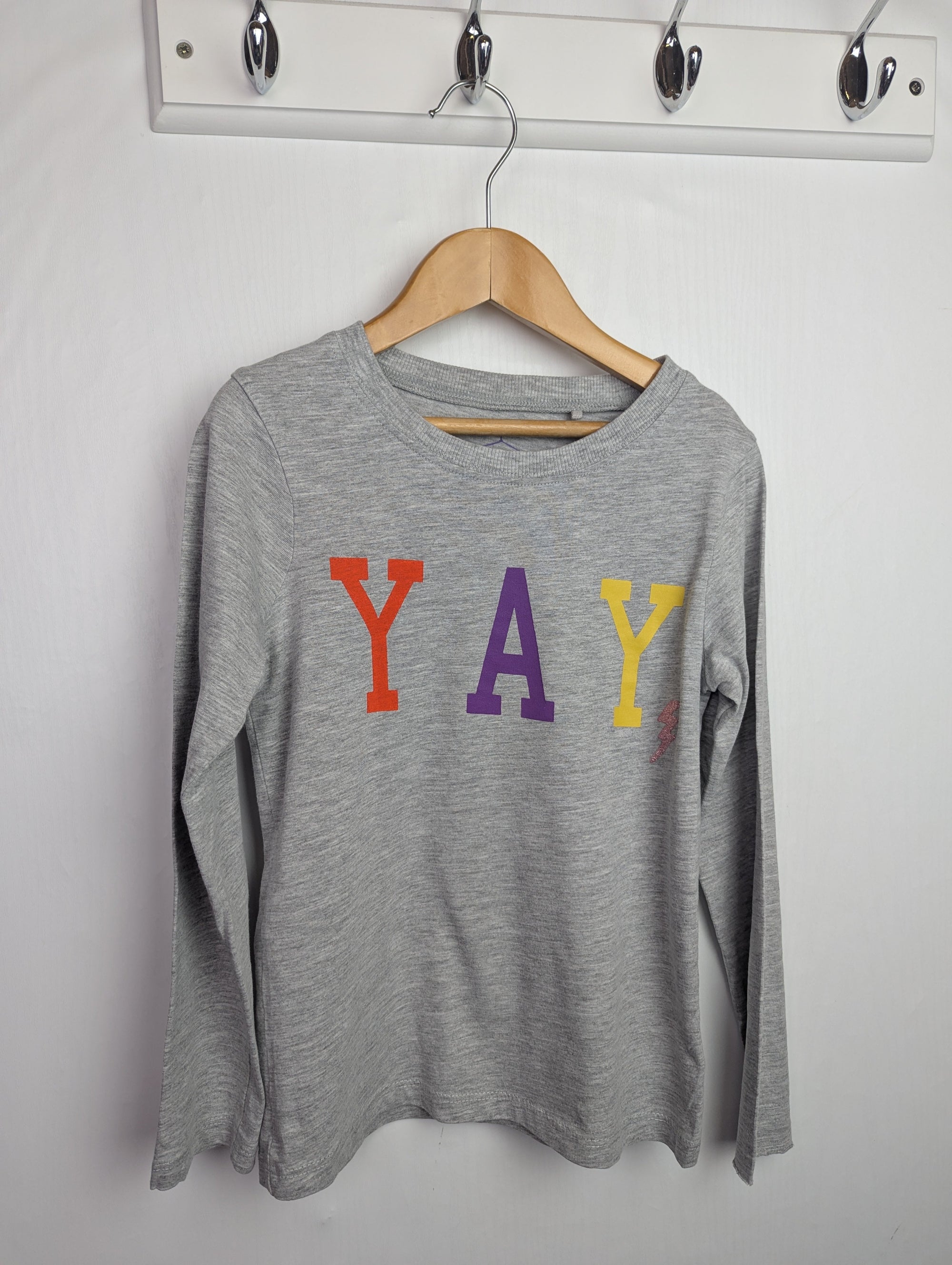 Next Grey Yay Top - Girls 7 Years - Little Ones Preloved. Second Hand Children's & Preloved Baby, Kids, Girls & Boys Clothes. UK online