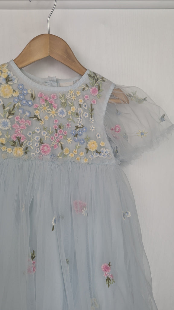 Next Light Blue Floral Party Dress - Girls 2-3 Years Next Used, Preloved, Preworn & Second Hand Baby, Kids & Children's Clothing UK Online. Cheap affordable. Brands including Next, Joules, Nutmeg Morrisons, TU, F&F, H&M.