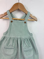 Next Light Green Corduroy Dress - Baby Girls 6 - 9 Months - Little Ones Preloved. Second Hand Children's & Preloved Baby, Kids, Girls & Boys Clothes. UK online
