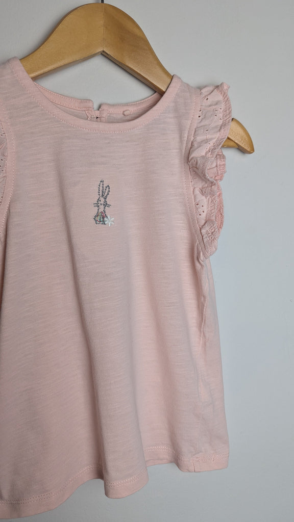 Next Light Pink Bunny Sleeveless Top - Girls 2-3 Years Little Ones Preloved Used, Preloved, Preworn & Second Hand Baby, Kids & Children's Clothing UK Online. Cheap affordable. Brands including Next, Joules, Nutmeg Morrisons, TU, F&F, H&M.