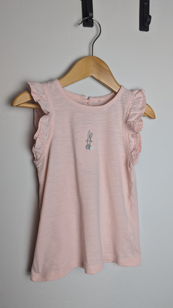 Next Light Pink Bunny Sleeveless Top - Girls 2-3 Years Little Ones Preloved Used, Preloved, Preworn & Second Hand Baby, Kids & Children's Clothing UK Online. Cheap affordable. Brands including Next, Joules, Nutmeg Morrisons, TU, F&F, H&M.