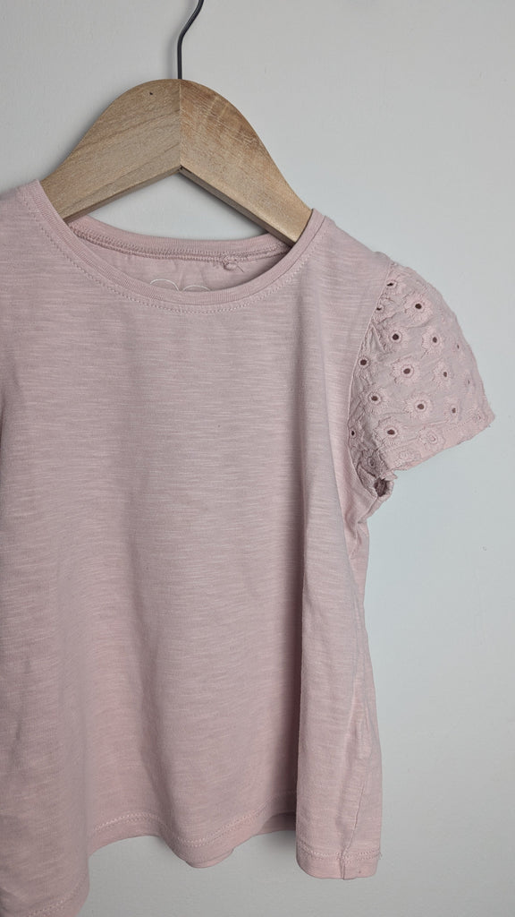 Next Light Pink Eyelet Top - Girls 3-4 Years Little Ones Preloved Used, Preloved, Preworn & Second Hand Baby, Kids & Children's Clothing UK Online. Cheap affordable. Brands including Next, Joules, Nutmeg Morrisons, TU, F&F, H&M.