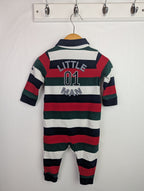 Next 'Little Man' Rugby Romper - Boys 6 - 9 Months - Little Ones Preloved. Second Hand Children's & Preloved Baby, Kids, Girls & Boys Clothes. UK online