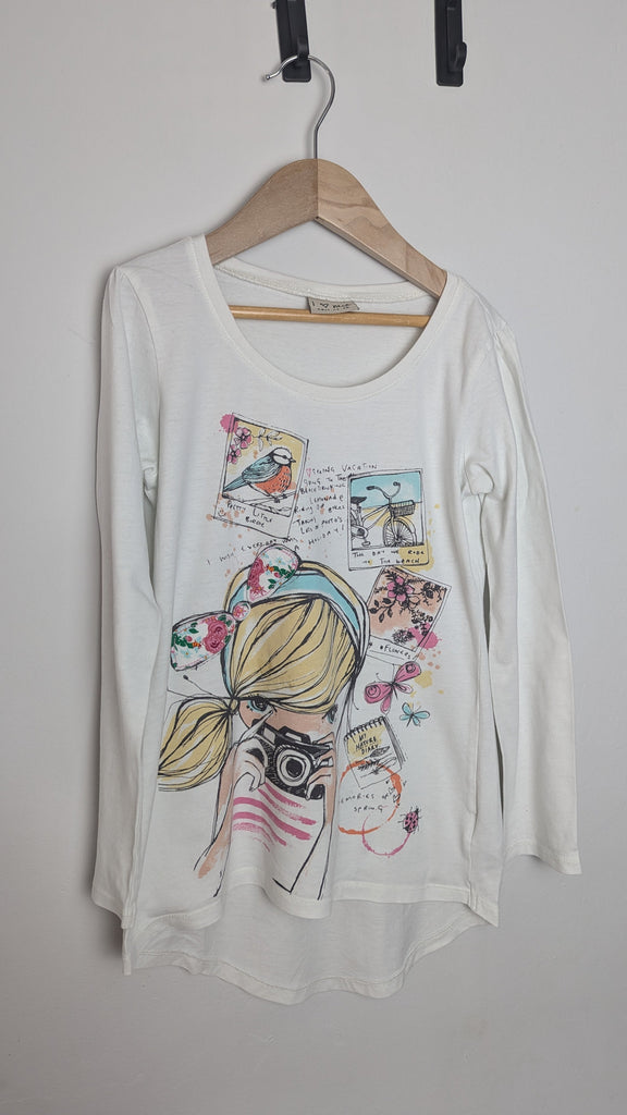 Next Long Sleeve Floral & Birds Top - Girls 9 Years Little Ones Preloved Used, Preloved, Preworn & Second Hand Baby, Kids & Children's Clothing UK Online. Cheap affordable. Brands including Next, Joules, Nutmeg Morrisons, TU, F&F, H&M.