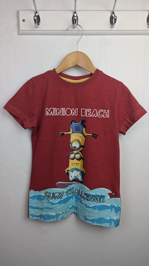 Next Minions Surfing Top - Boys 5 Years Little Ones Preloved Used, Preloved, Preworn & Second Hand Baby, Kids & Children's Clothing UK Online. Cheap affordable. Brands including Next, Joules, Nutmeg Morrisons, TU, F&F, H&M.