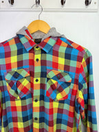Next Multi Plaid Hooded Shirt - Boys 13 Years - Little Ones Preloved. Second Hand Children's & Preloved Baby, Kids, Girls & Boys Clothes. UK online