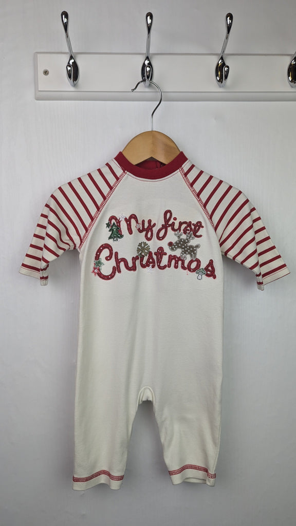 Next 'My First Christmas' Romper - Unisex 0-3 Months Little Ones Preloved Used, Preloved, Preworn & Second Hand Baby, Kids & Children's Clothing UK Online. Cheap affordable. Brands including Next, Joules, Nutmeg Morrisons, TU, F&F, H&M.