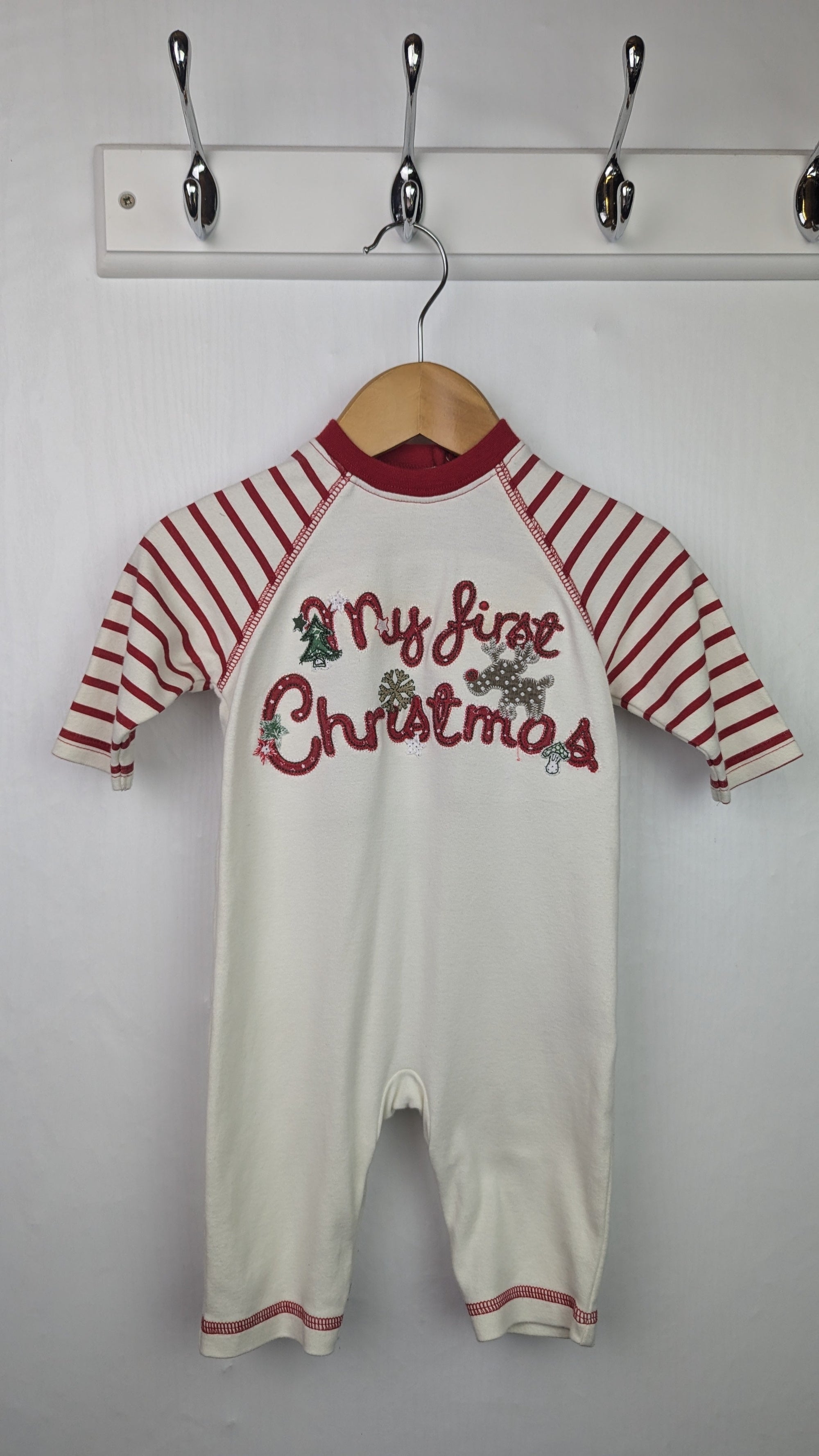 Next 'My First Christmas' Romper - Unisex 0 - 3 Months - Little Ones Preloved. Second Hand Children's & Preloved Baby, Kids, Girls & Boys Clothes. UK online