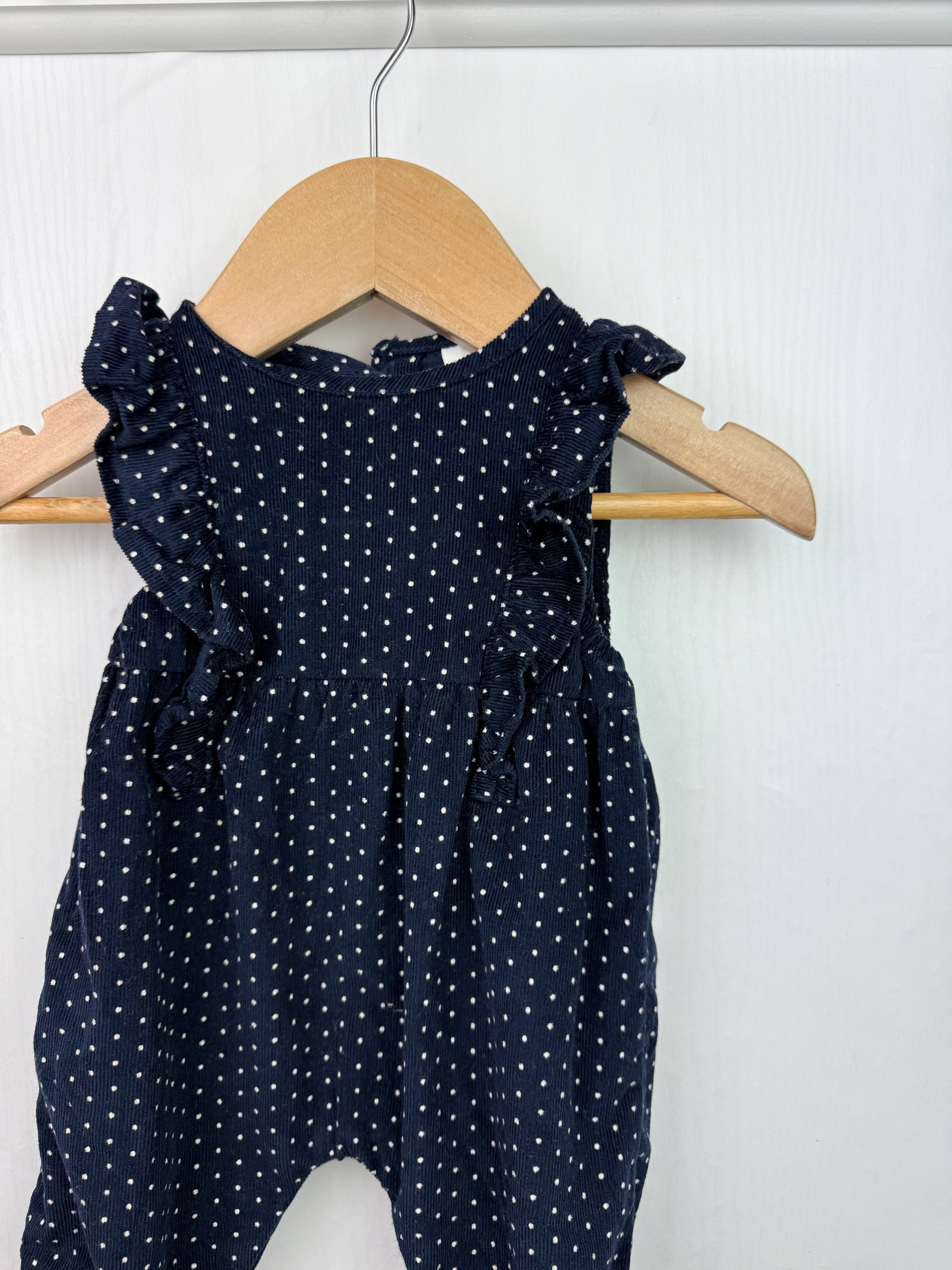 Next Navy Cord Romper - Baby Girls 0 - 1 Month - Little Ones Preloved. Second Hand Children's & Preloved Baby, Kids, Girls & Boys Clothes. UK online