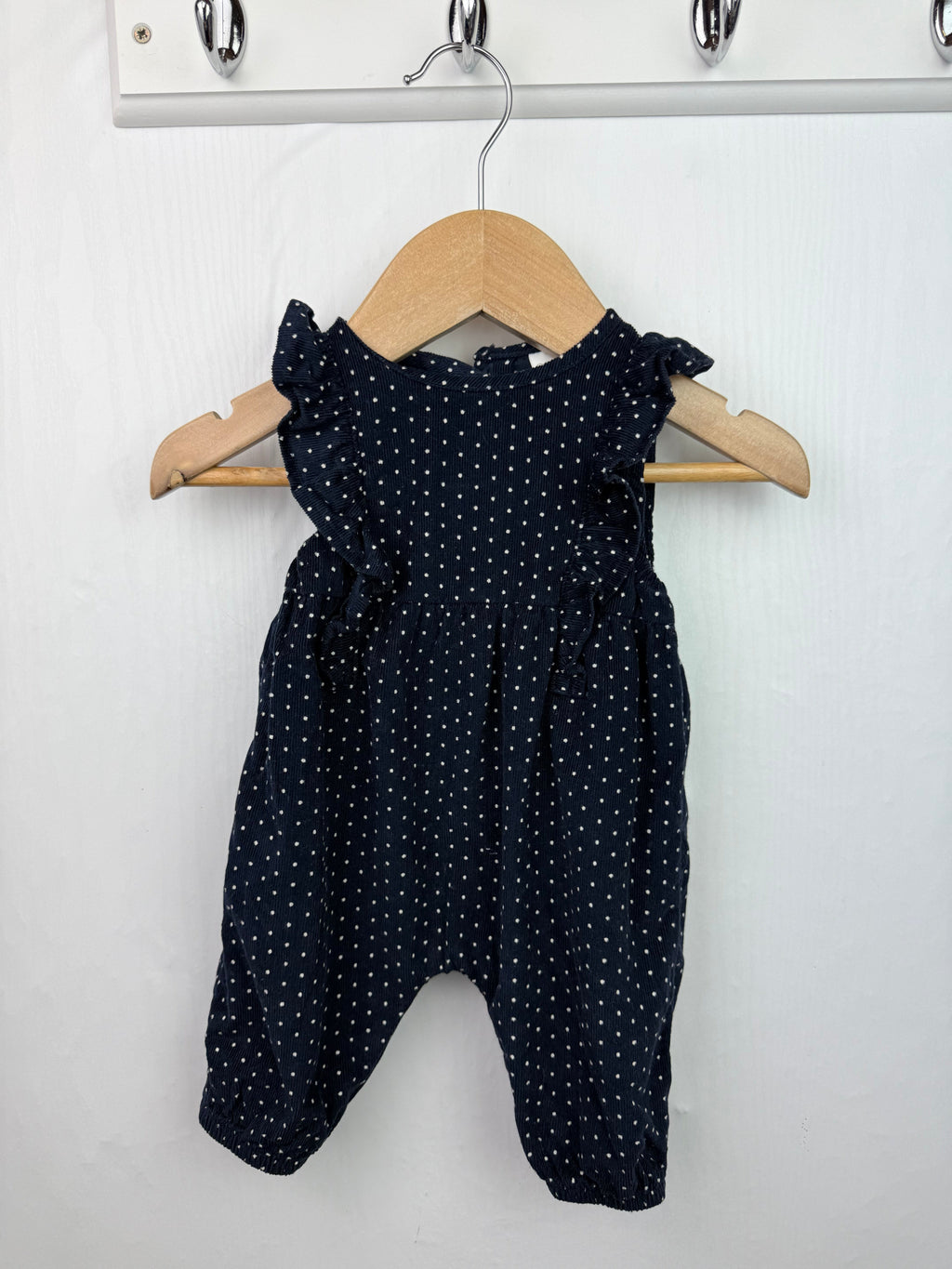 Next Navy Cord Romper - Baby Girls 0 - 1 Month - Little Ones Preloved. Second Hand Children's & Preloved Baby, Kids, Girls & Boys Clothes. UK online