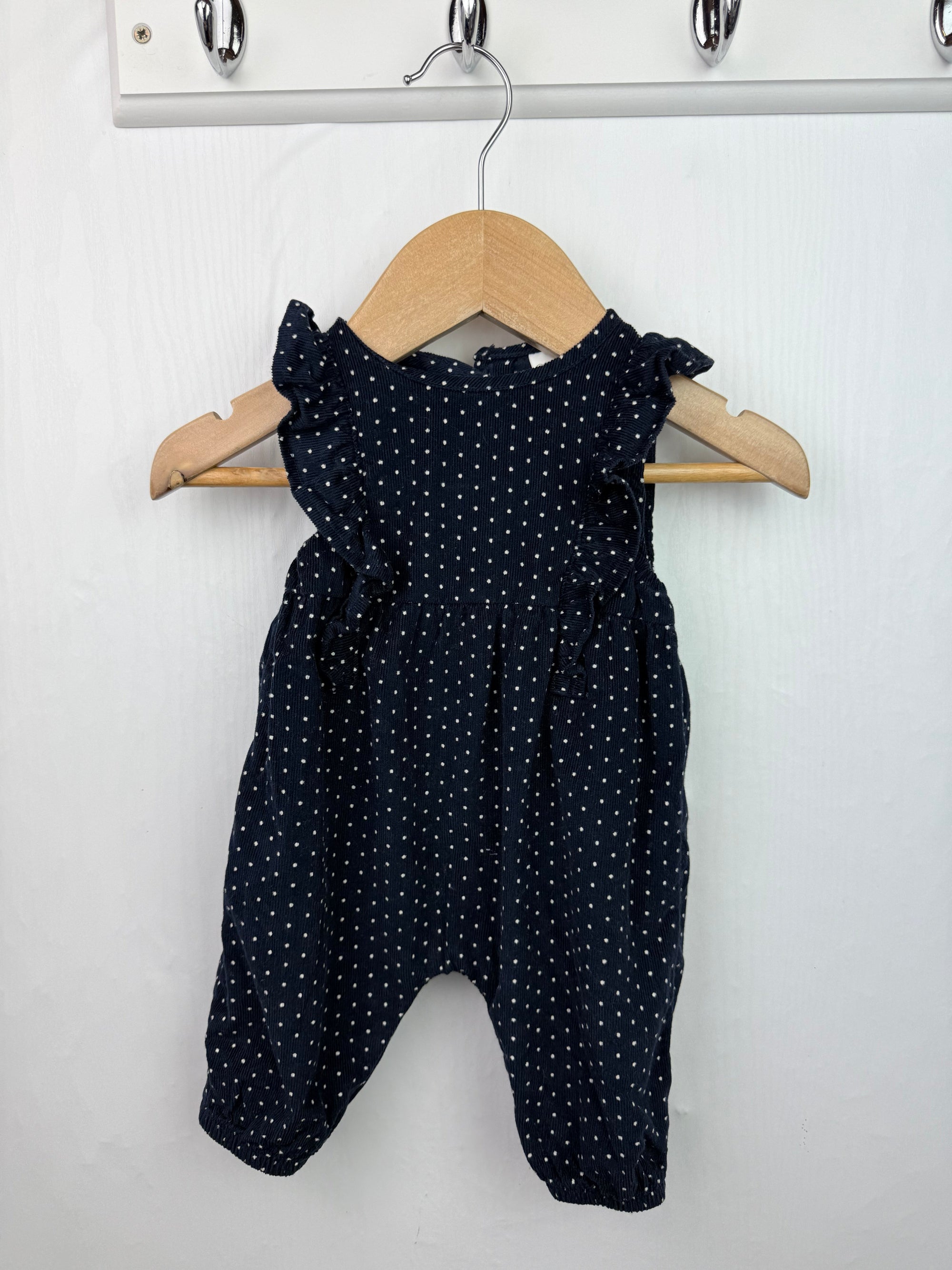 Next Navy Cord Romper - Baby Girls 0 - 1 Month - Little Ones Preloved. Second Hand Children's & Preloved Baby, Kids, Girls & Boys Clothes. UK online