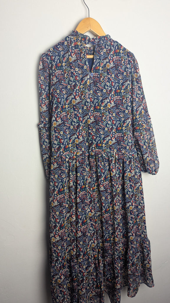 Next Navy & Floral Long Sleeve Dress - Girls 9 Years Little Ones Preloved Used, Preloved, Preworn & Second Hand Baby, Kids & Children's Clothing UK Online. Cheap affordable. Brands including Next, Joules, Nutmeg Morrisons, TU, F&F, H&M.