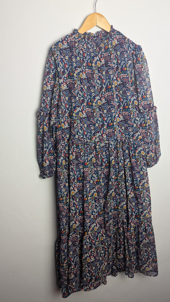 Next Navy & Floral Long Sleeve Dress - Girls 9 Years Little Ones Preloved Used, Preloved, Preworn & Second Hand Baby, Kids & Children's Clothing UK Online. Cheap affordable. Brands including Next, Joules, Nutmeg Morrisons, TU, F&F, H&M.