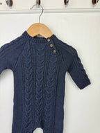Next Navy Knit Romper - Boys 0 - 3 Months - Little Ones Preloved. Second Hand Children's & Preloved Baby, Kids, Girls & Boys Clothes. UK online