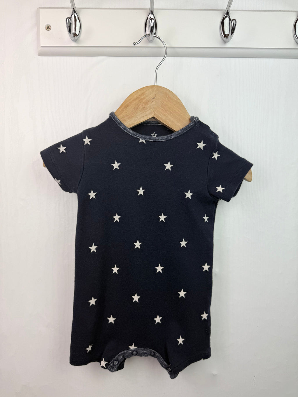 Next Navy Star Romper - Boys 0 - 3 Months - Little Ones Preloved. Second Hand Children's & Preloved Baby, Kids, Girls & Boys Clothes. UK online