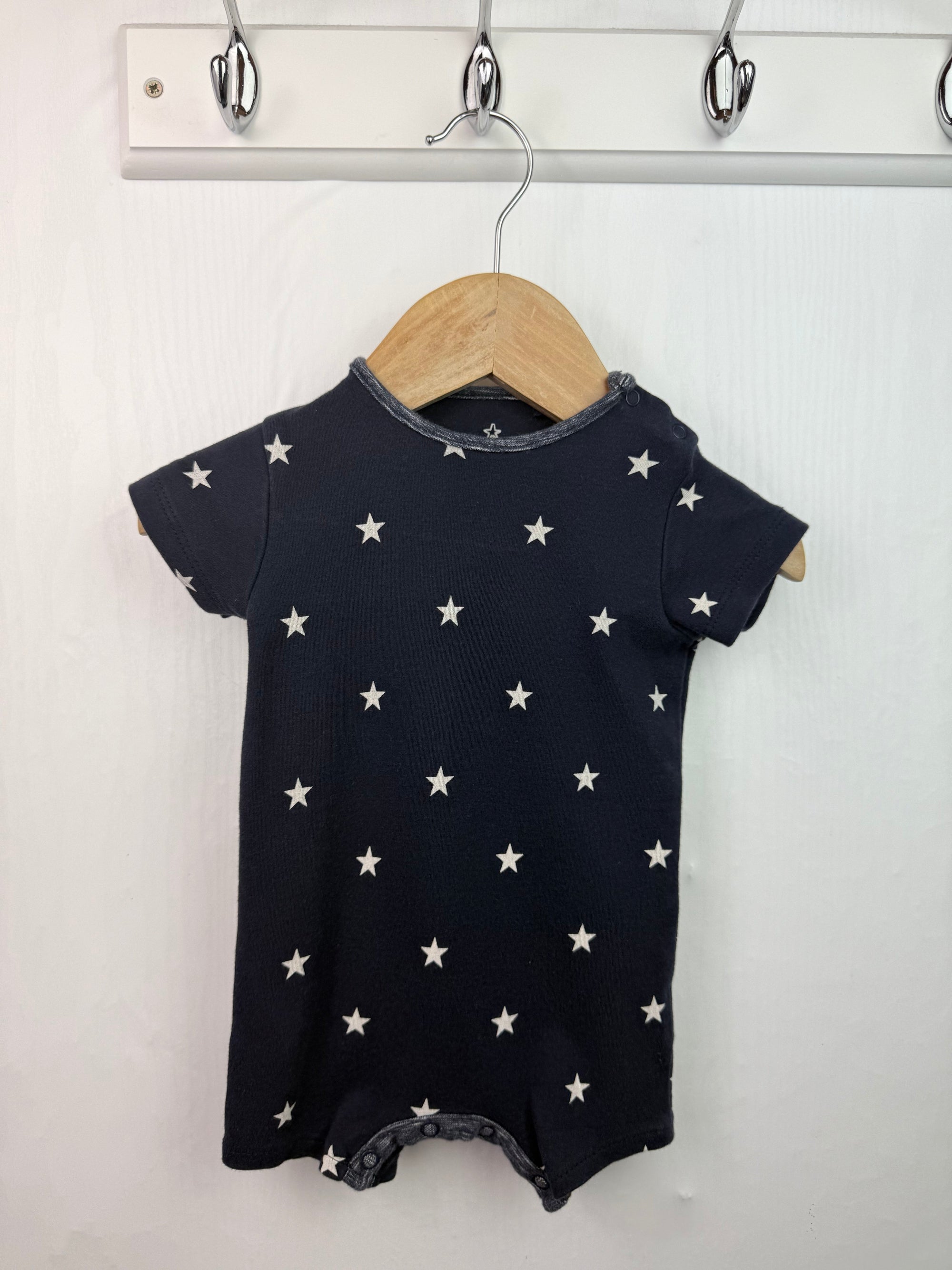 Next Navy Star Romper - Boys 0 - 3 Months - Little Ones Preloved. Second Hand Children's & Preloved Baby, Kids, Girls & Boys Clothes. UK online