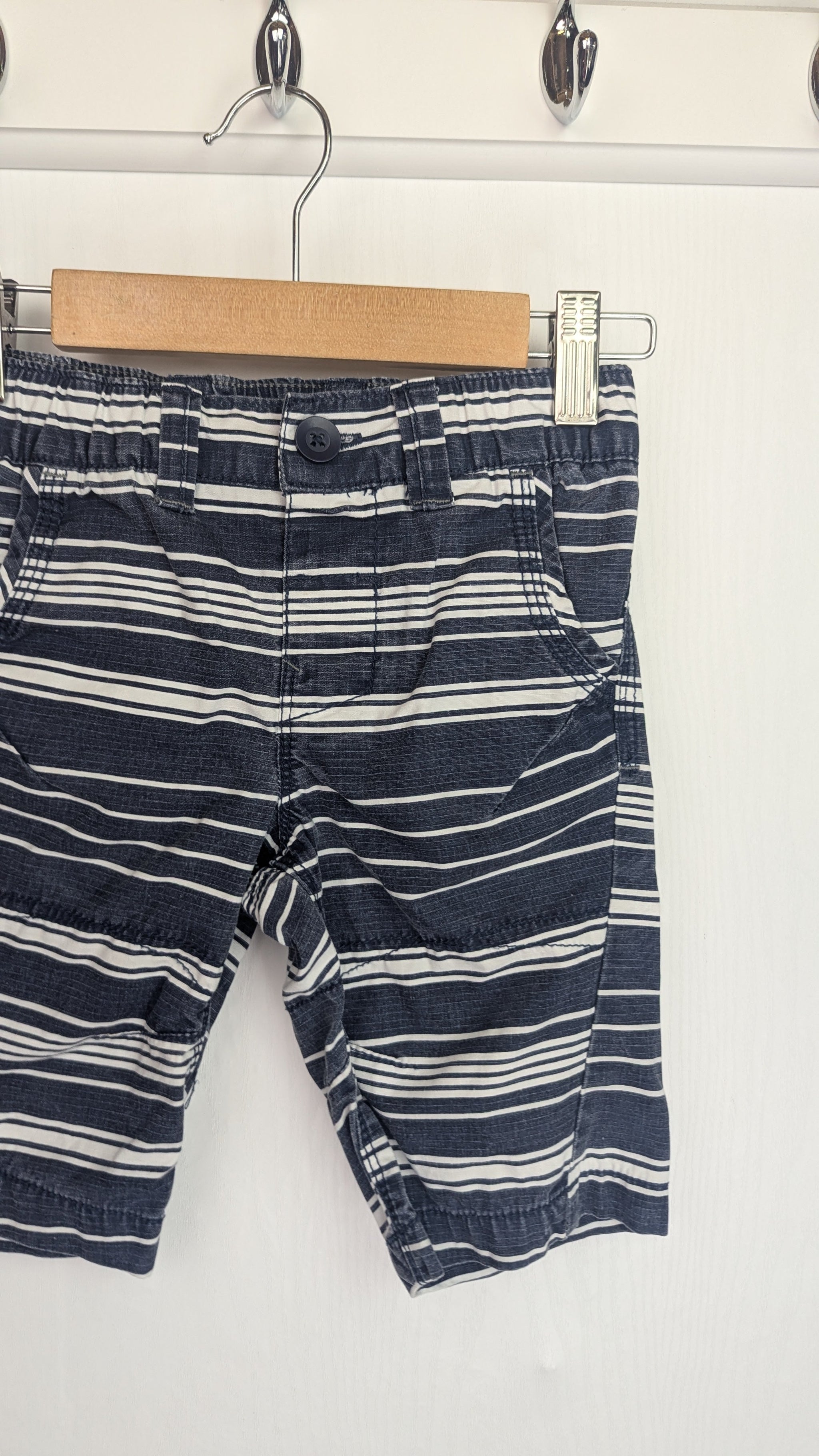 Striped bermuda shorts on sale