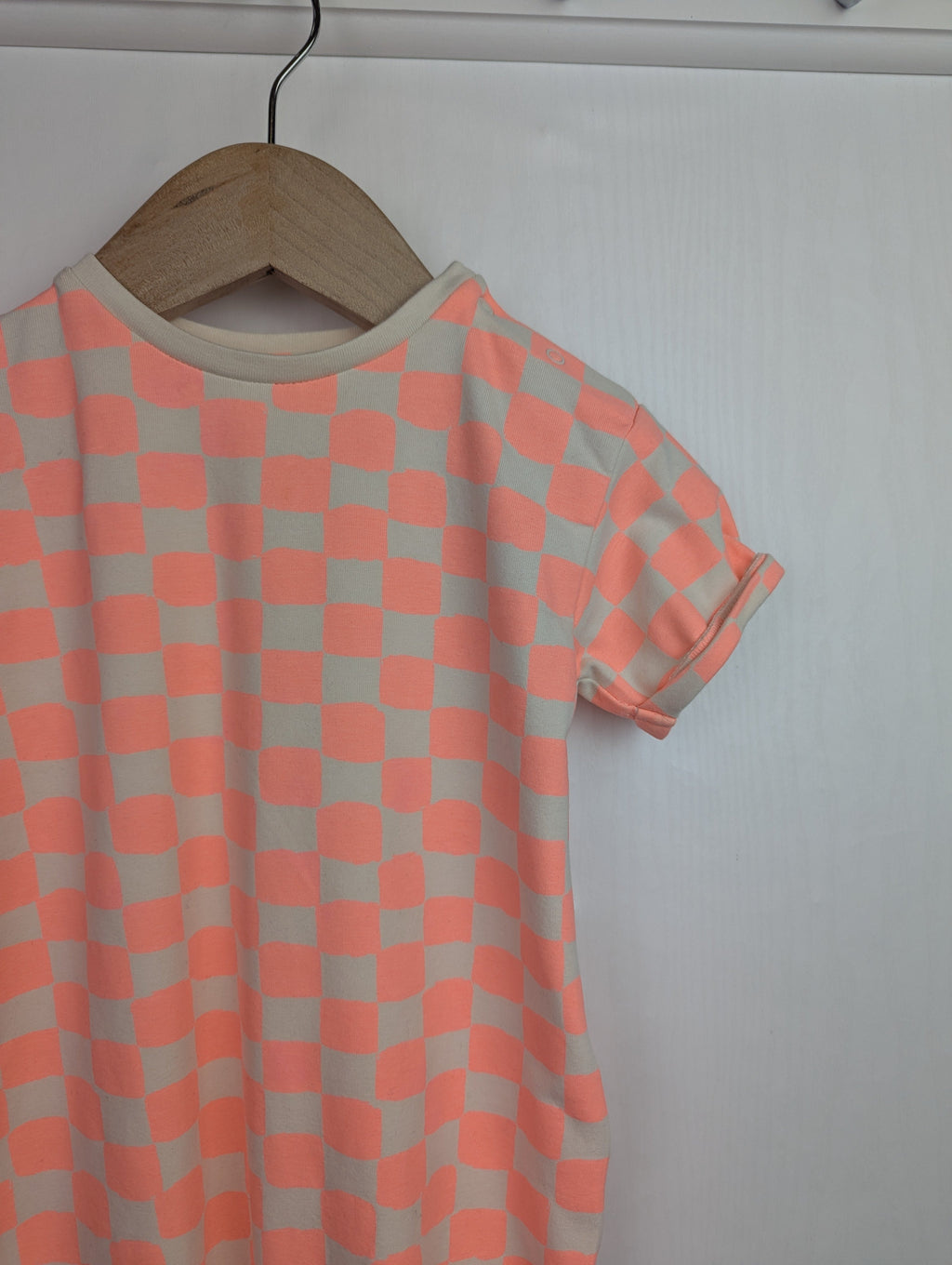 Next Orange Checked Romper - Boys 9 - 12 Months - Little Ones Preloved. Second Hand Children's & Preloved Baby, Kids, Girls & Boys Clothes. UK online
