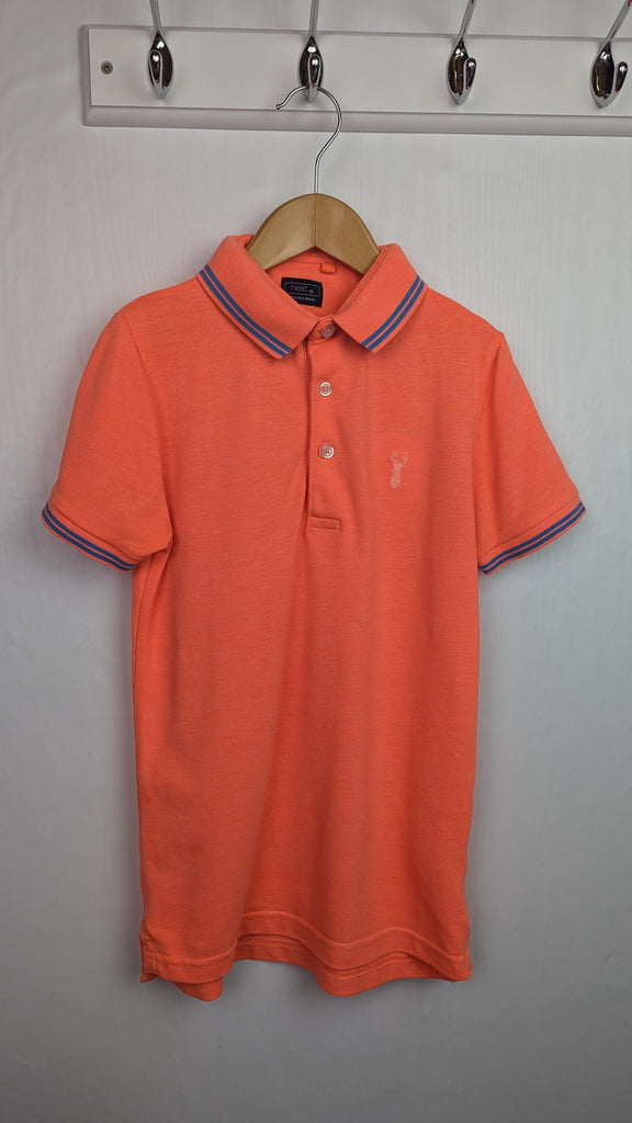 Next Orange Short Sleeve Polo Top - Boys 8 Years Little Ones Preloved Used, Preloved, Preworn & Second Hand Baby, Kids & Children's Clothing UK Online. Cheap affordable. Brands including Next, Joules, Nutmeg Morrisons, TU, F&F, H&M.