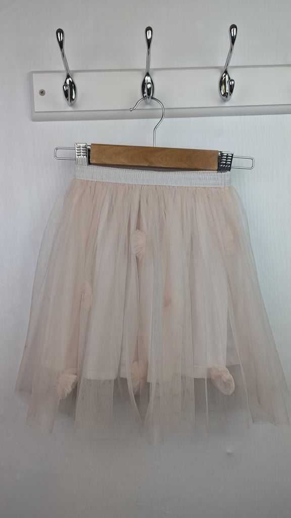 Next Pale Pink Floral Mesh Skirt - Girls 3 Years Little Ones Preloved Used, Preloved, Preworn & Second Hand Baby, Kids & Children's Clothing UK Online. Cheap affordable. Brands including Next, Joules, Nutmeg Morrisons, TU, F&F, H&M.