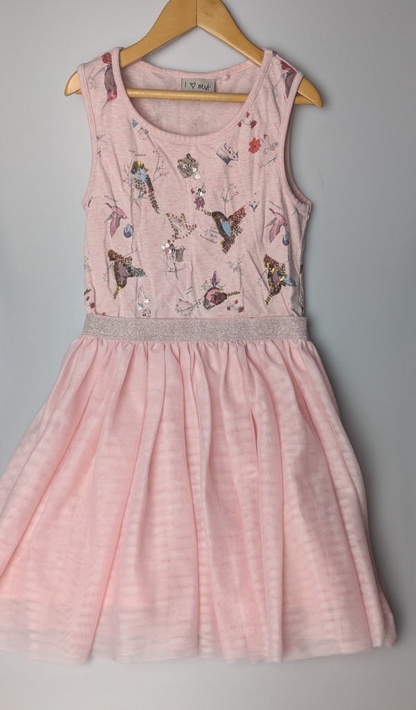 Next Pink Bird Dress - Girls 9 Years Little Ones Preloved Used, Preloved, Preworn Baby, Girls & Boys Clothes. Kids & Children's second hand Clothing UK Online. Cheap affordable. Brands including Next, Joules, Nutmeg Morrisons, TU, F&F, H&M.