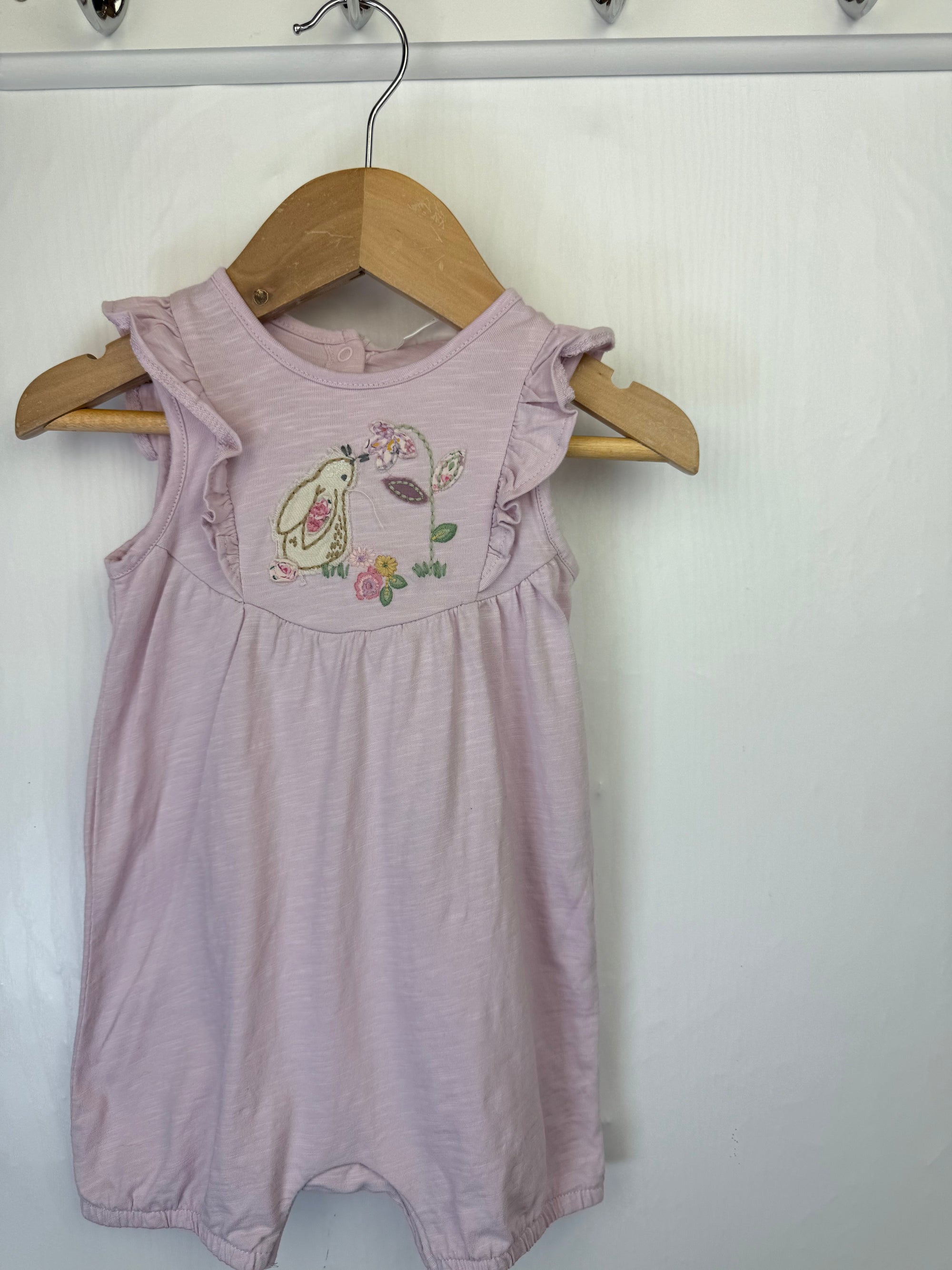 Next Pink Bunny Romper - Girls 3 - 6 Months - Little Ones Preloved. Second Hand Children's & Preloved Baby, Kids, Girls & Boys Clothes. UK online