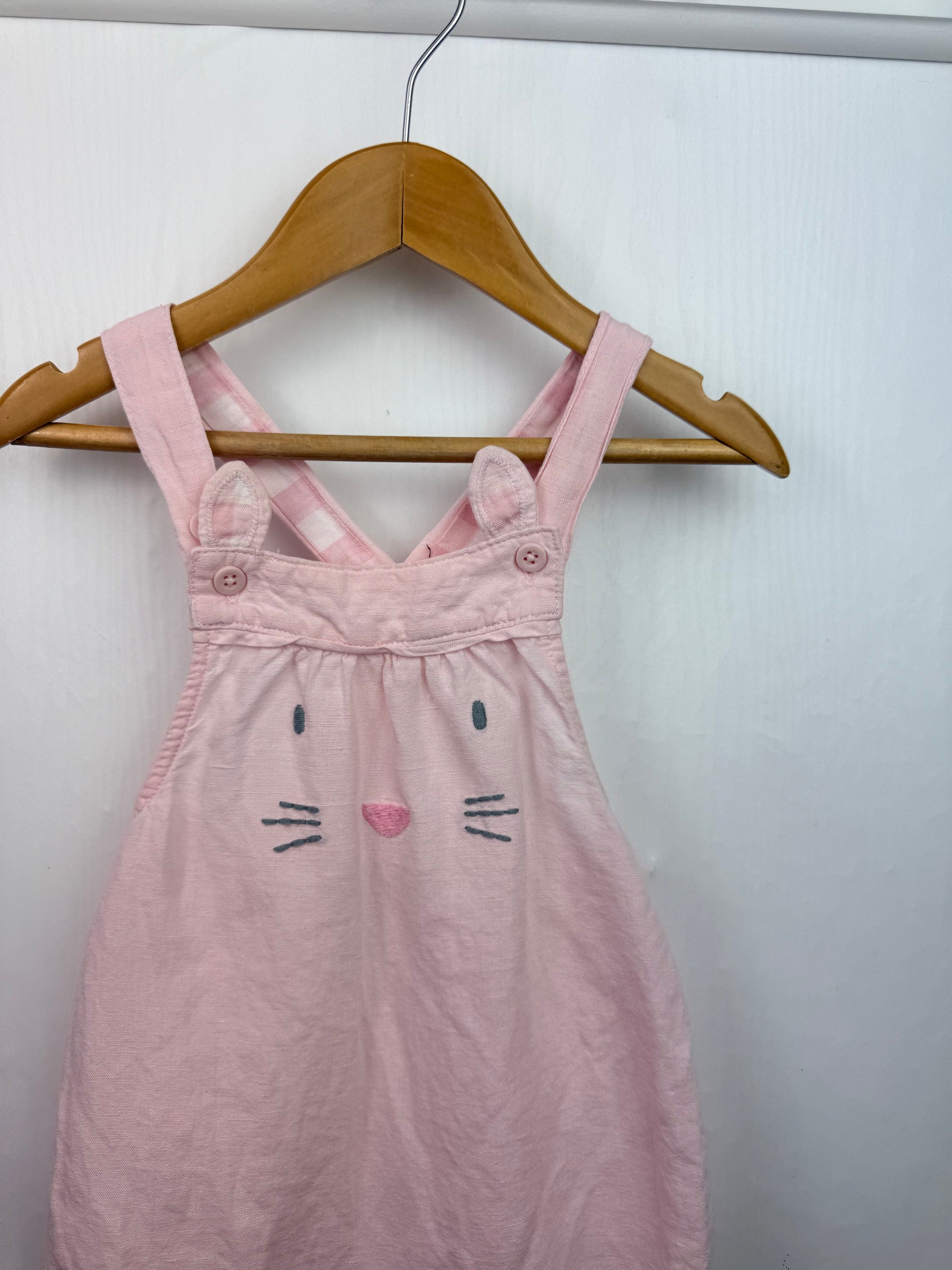 Next Pink Bunny Romper - Girls 9 - 12 Months - Little Ones Preloved. Second Hand Children's & Preloved Baby, Kids, Girls & Boys Clothes. UK online