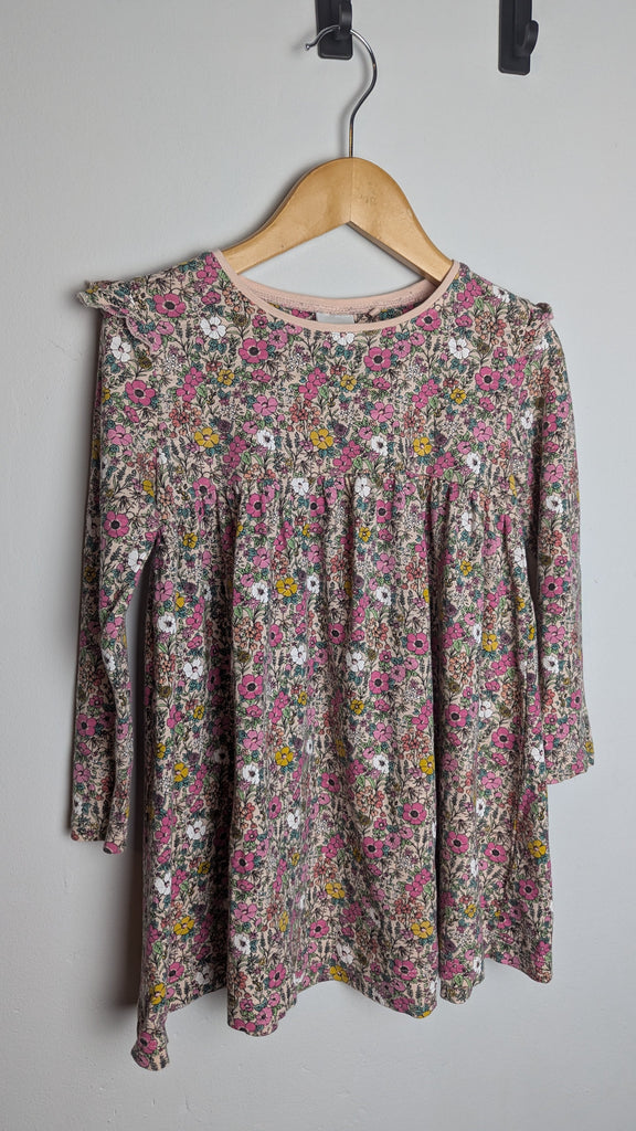 Next Pink Floral Long Sleeve Dress - Girls 2-3 Years Little Ones Preloved Used, Preloved, Preworn & Second Hand Baby, Kids & Children's Clothing UK Online. Cheap affordable. Brands including Next, Joules, Nutmeg Morrisons, TU, F&F, H&M.