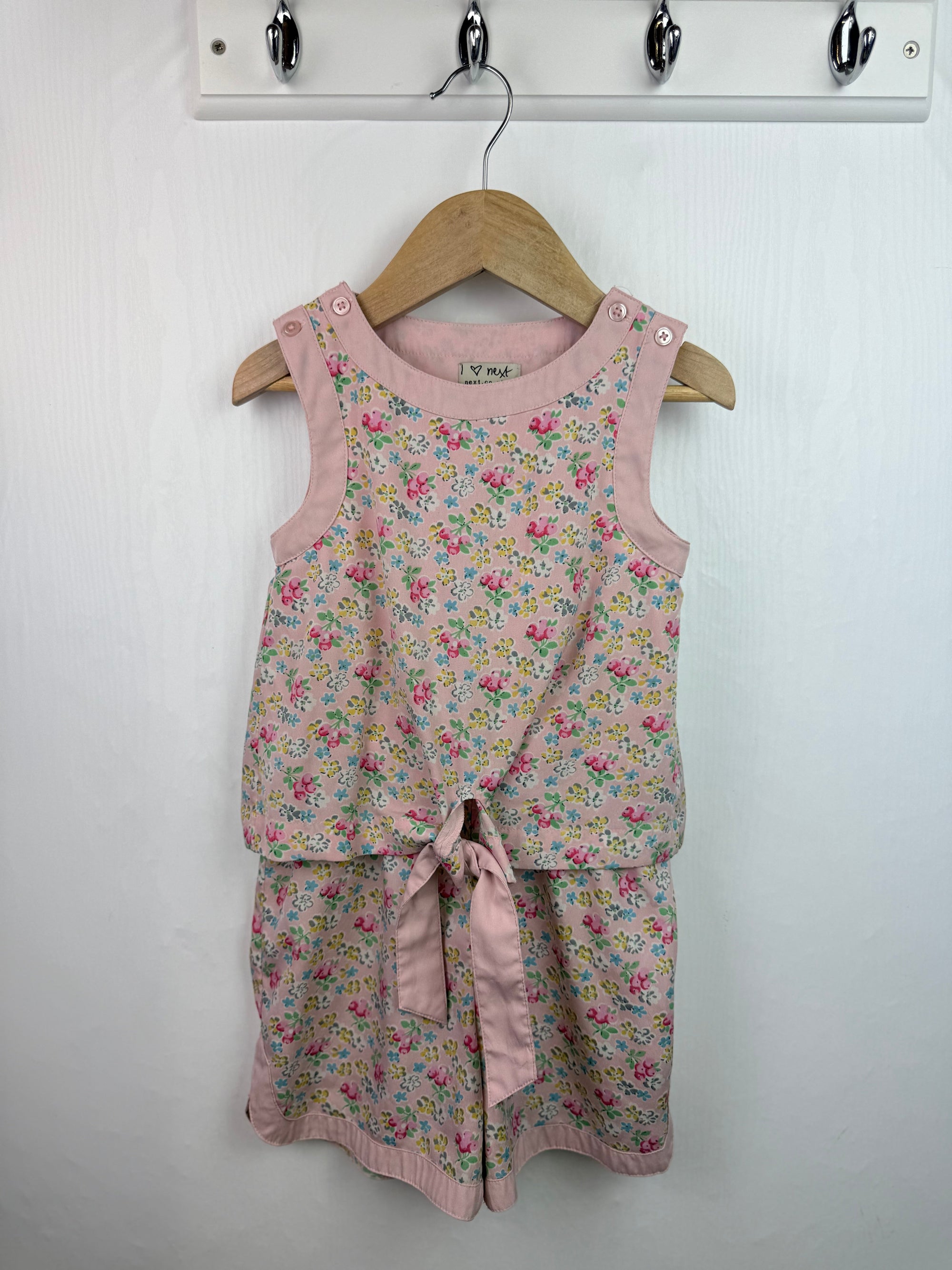Next Pink Floral Playsuit - Girls 5 Years - Little Ones Preloved. Second Hand Children's & Preloved Baby, Kids, Girls & Boys Clothes. UK online