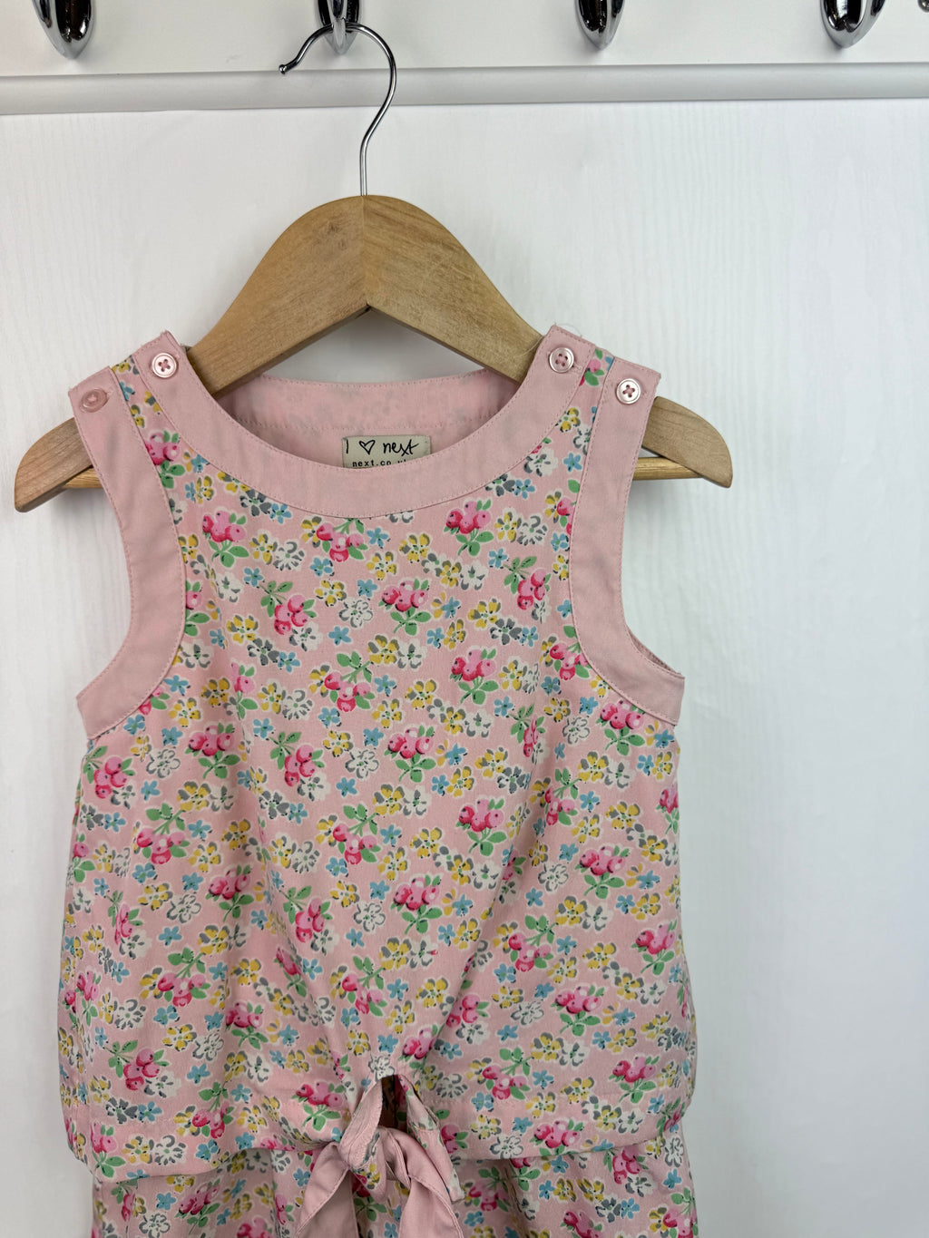 Next Pink Floral Playsuit - Girls 5 Years - Little Ones Preloved. Second Hand Children's & Preloved Baby, Kids, Girls & Boys Clothes. UK online