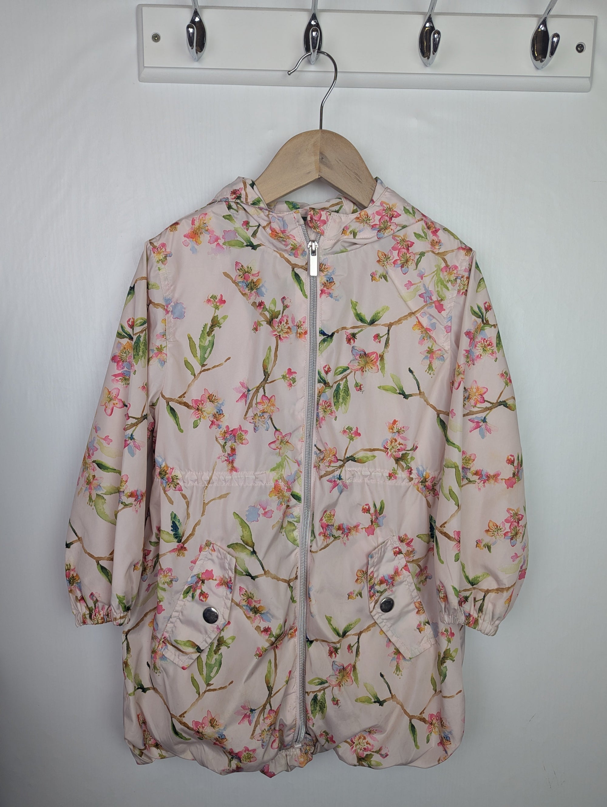 Next Pink Floral Raincoat - Girls 5 Years - Little Ones Preloved. Second Hand Children's & Preloved Baby, Kids, Girls & Boys Clothes. UK online