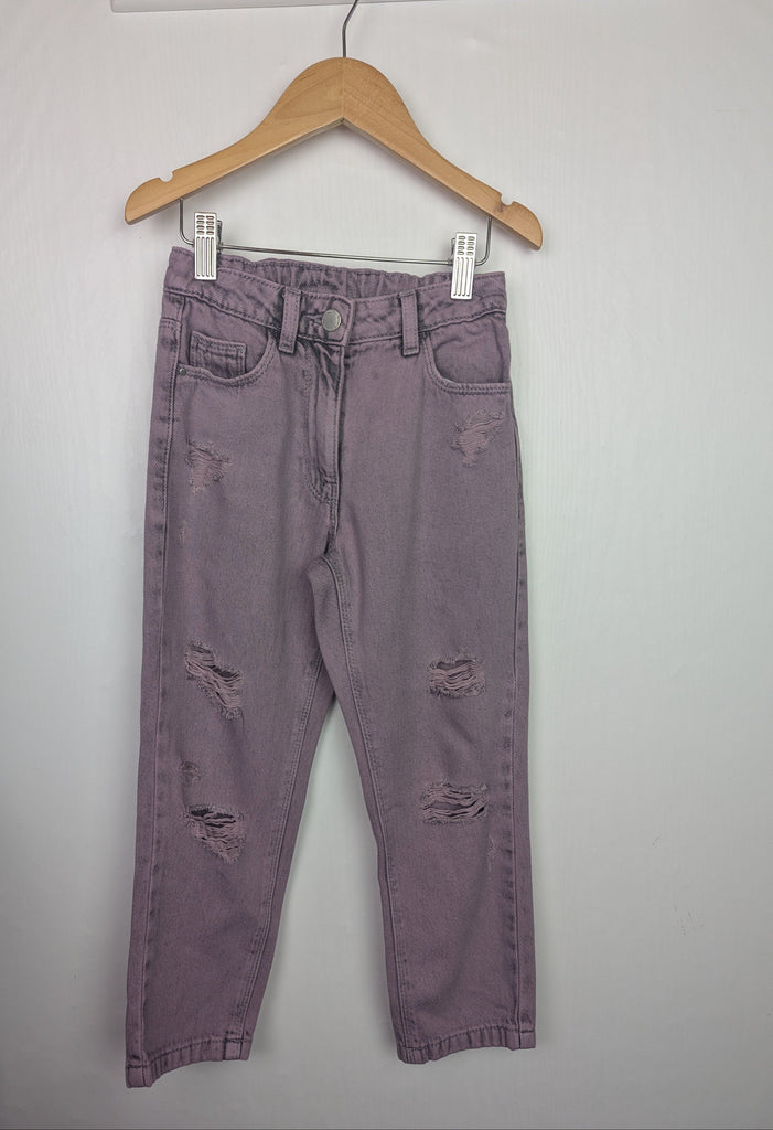 Next Purple Ripped Jeans - Girls 6 Years Little Ones Preloved Used, Preloved, Preworn Baby, Girls & Boys Clothes. Kids & Children's second hand Clothing UK Online. Cheap affordable. Brands including Next, Joules, Nutmeg Morrisons, TU, F&F, H&M.