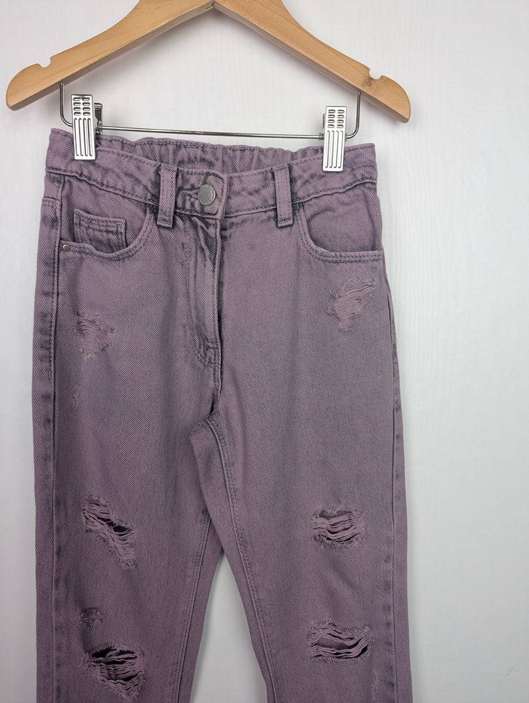 Next Purple Ripped Jeans - Girls 6 Years Little Ones Preloved Used, Preloved, Preworn Baby, Girls & Boys Clothes. Kids & Children's second hand Clothing UK Online. Cheap affordable. Brands including Next, Joules, Nutmeg Morrisons, TU, F&F, H&M.