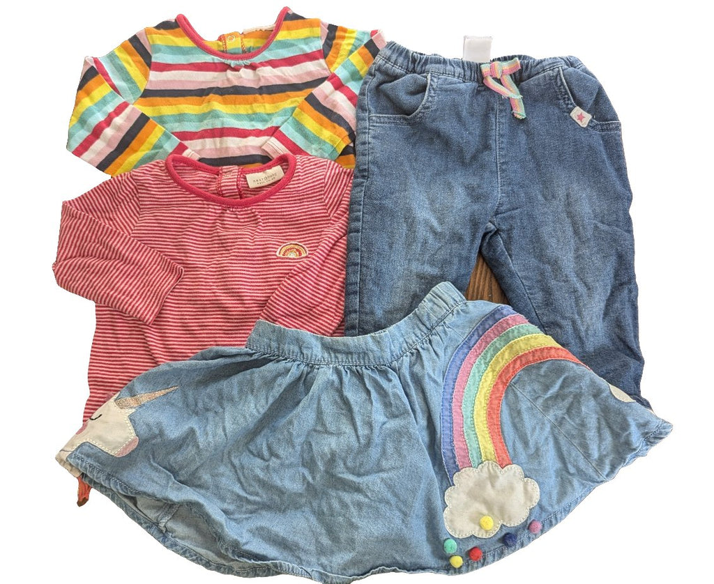 Next Rainbow Outfit Bundle - Girls 3-6 Months Next Used, Preloved, Preworn Baby, Girls & Boys Clothes. Kids & Children's second hand Clothing UK Online. Cheap affordable. Brands including Next, Joules, Nutmeg Morrisons, TU, F&F, H&M.