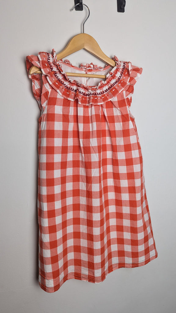 Next Red Checked Dress - Girls 6-7 Years Little Ones Preloved Used, Preloved, Preworn & Second Hand Baby, Kids & Children's Clothing UK Online. Cheap affordable. Brands including Next, Joules, Nutmeg Morrisons, TU, F&F, H&M.