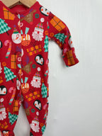 Next Red Christmas Sleepsuit - Unisex 0 - 1 Month - Little Ones Preloved. Second Hand Children's & Preloved Baby, Kids, Girls & Boys Clothes. UK online