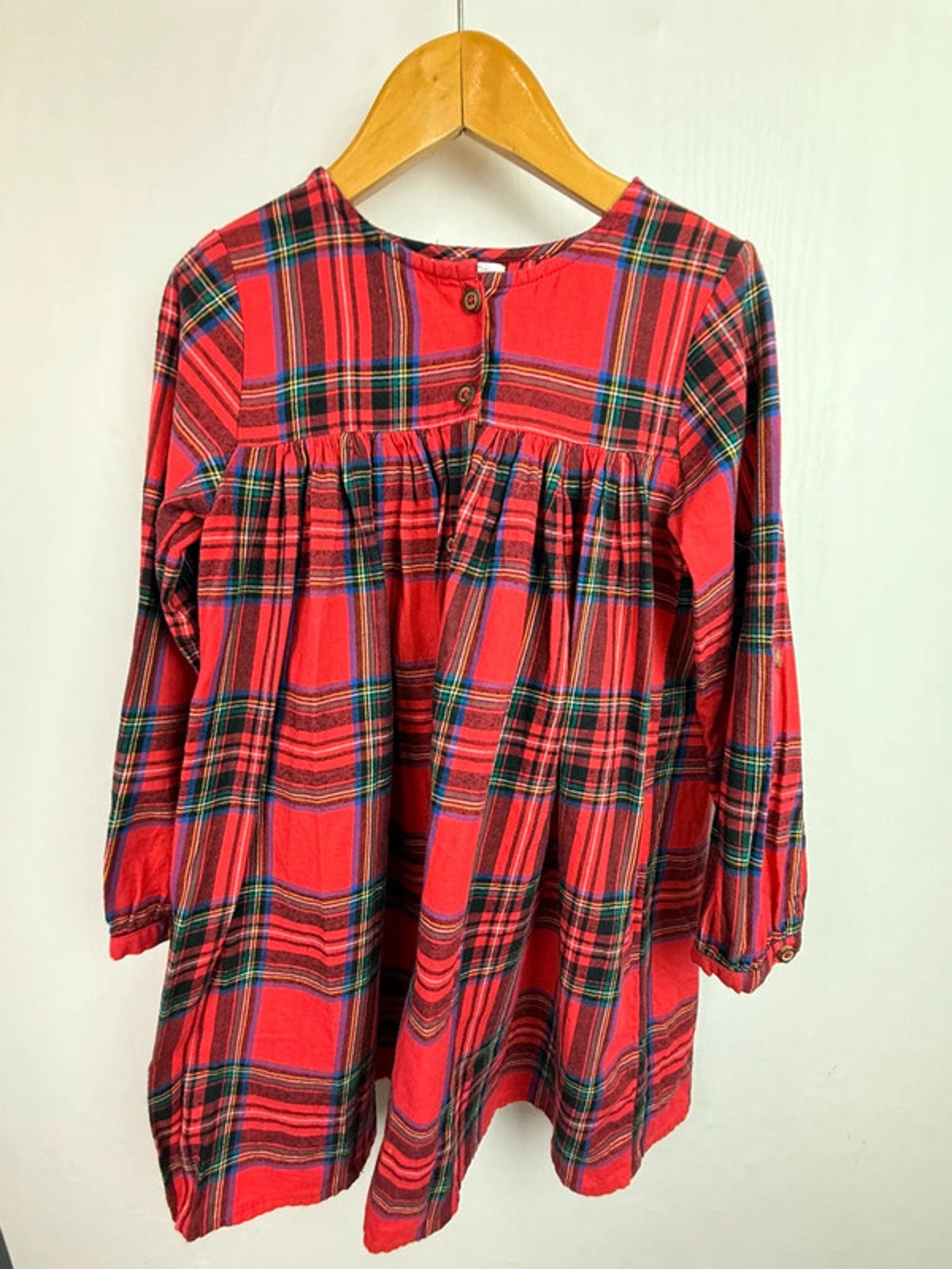 Next Red Plaid Long Sleeve Dress - Girls 4 - 5 Years - Little Ones Preloved. Second Hand Children's & Preloved Baby, Kids, Girls & Boys Clothes. UK online