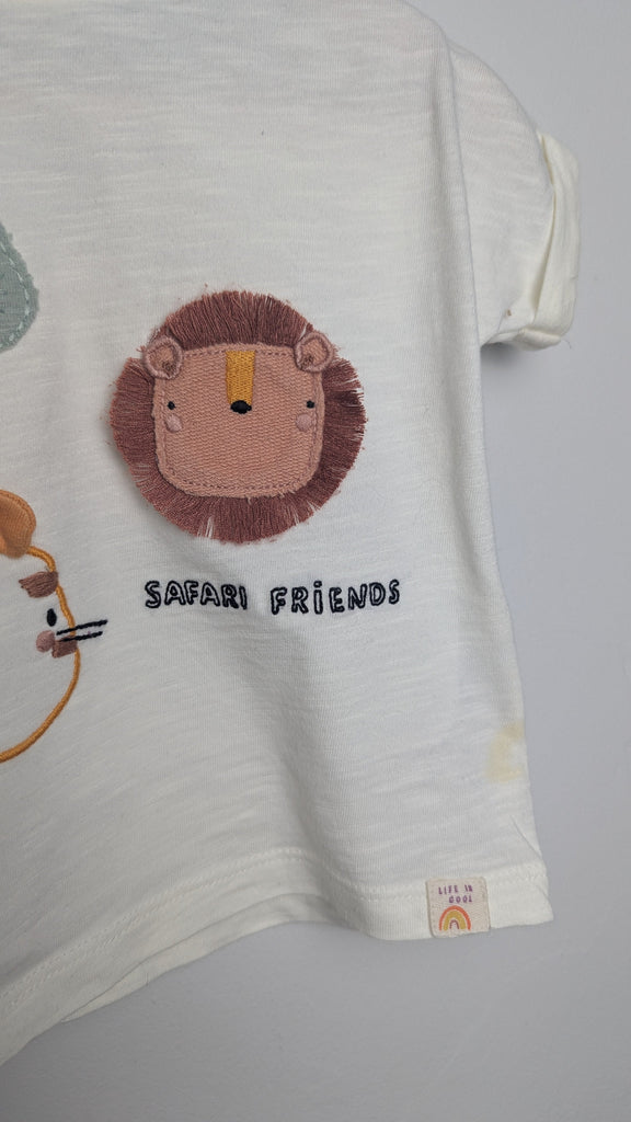 Next Safari Friends Short Sleeve Top - Boys 3-6 Months Little Ones Preloved Used, Preloved, Preworn & Second Hand Baby, Kids & Children's Clothing UK Online. Cheap affordable. Brands including Next, Joules, Nutmeg Morrisons, TU, F&F, H&M.