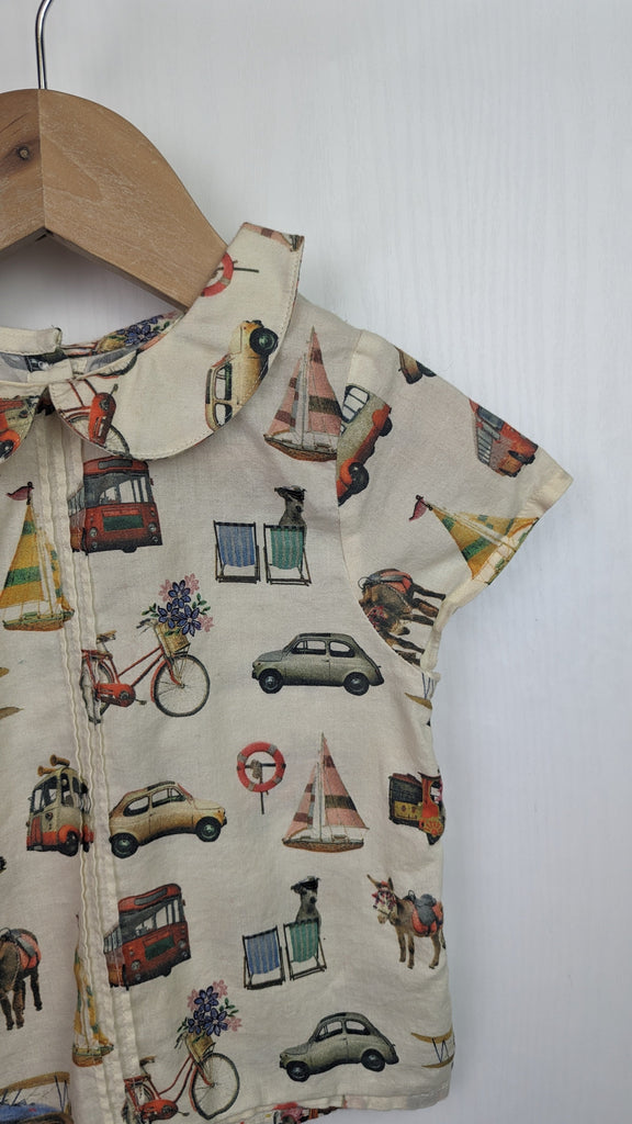 NEXT Seaside Blouse 12-18 Months Next Used, Preloved, Preworn Baby, Girls & Boys Clothes. Kids & Children's second hand Clothing UK Online. Cheap affordable. Brands including Next, Joules, Nutmeg Morrisons, TU, F&F, H&M.