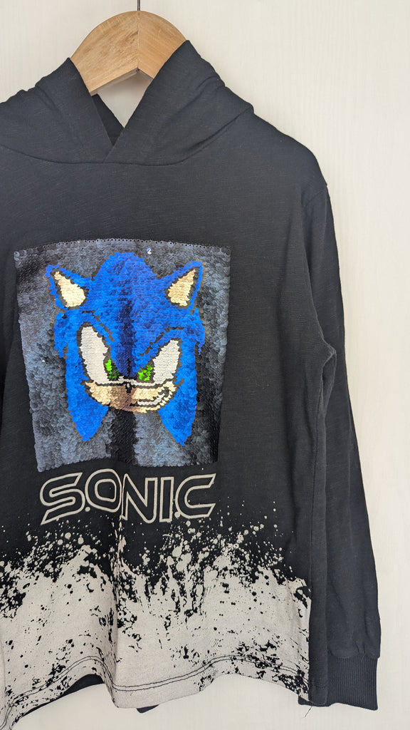 Next Sequin Sonic Long Sleeve Hooded Top - Boys 8 Years Next Used, Preloved, Preworn & Second Hand Baby, Kids & Children's Clothing UK Online. Cheap affordable. Brands including Next, Joules, Nutmeg Morrisons, TU, F&F, H&M.